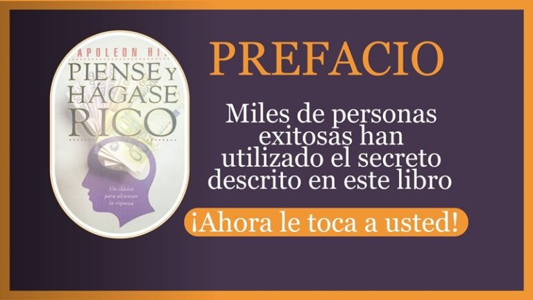 Estudio del Prefacio libro Piense y Hágase Rico